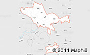 Silver Style Simple Map of ZIP codes starting with 086