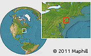 Satellite Location Map of ZIP code 08611