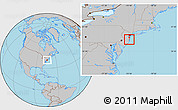 Gray Location Map of ZIP code 08724