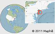 Savanna Style Location Map of ZIP code 08724, highlighted country, highlighted state, hill shading