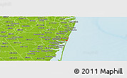 Physical Panoramic Map of ZIP code 08742