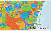 Political 3D Map of ZIP code 08759