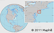 Gray Location Map of ZIP code 08759