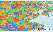 Political 3D Map of ZIP code 08830