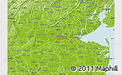 Physical Map of ZIP code 08901