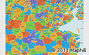 Political Map of ZIP code 08901
