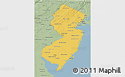 Savanna Style 3D Map of New Jersey