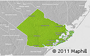 Physical 3D Map of Atlantic County, lighten, desaturated