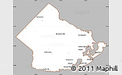 Gray Simple Map of Atlantic County, cropped outside