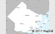 Gray Simple Map of Atlantic County, single color outside