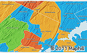 Political 3D Map of Bergen County