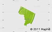 Physical Map of Bergen County, cropped outside