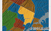 Political Map of Bergen County, darken