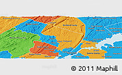 Political Panoramic Map of Bergen County