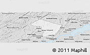 Silver Style Panoramic Map of Bergen County