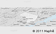 Silver Style Panoramic Map of Bergen County