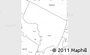 Blank Simple Map of Bergen County