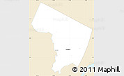 Classic Style Simple Map of Bergen County, single color outside
