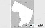 Gray Simple Map of Bergen County