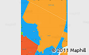 Political Simple Map of Bergen County