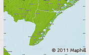 Physical Map of Cape May County