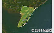 Satellite Map of Cape May County, darken