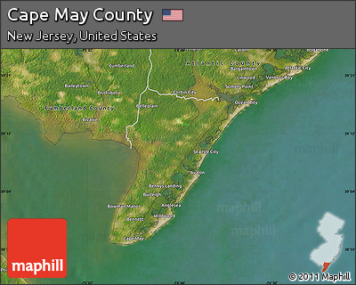 Satellite Map of Cape May County
