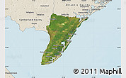 Satellite Map of Cape May County, shaded relief outside