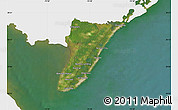 Satellite Map of Cape May County, single color outside