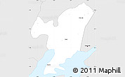 Silver Style Simple Map of Hudson County