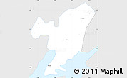 Silver Style Simple Map of Hudson County, single color outside