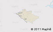 Shaded Relief 3D Map of Mercer County, single color outside