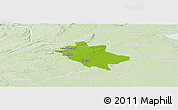 Physical Panoramic Map of Mercer County, lighten