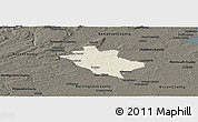 Shaded Relief Panoramic Map of Mercer County, darken