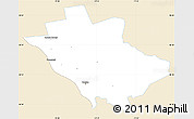 Classic Style Simple Map of Mercer County, single color outside