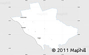 Silver Style Simple Map of Mercer County, single color outside