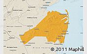 Political Map of Monmouth County, shaded relief outside