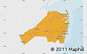 Political Map of Monmouth County, single color outside