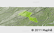 Physical Panoramic Map of Passaic County, semi-desaturated