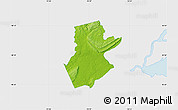 Physical Map of Somerset County, single color outside