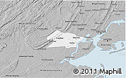 Gray 3D Map of Union County