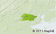 Physical 3D Map of Union County, lighten