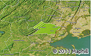 Physical 3D Map of Union County, satellite outside