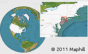 Satellite Location Map of Union County, highlighted country, highlighted parent region
