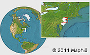 Satellite Location Map of Union County, highlighted parent region