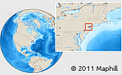 Shaded Relief Location Map of Union County