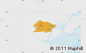 Political Map of Union County, single color outside