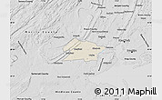 Shaded Relief Map of Union County, desaturated