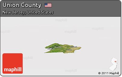 Satellite Panoramic Map of Union County, cropped outside