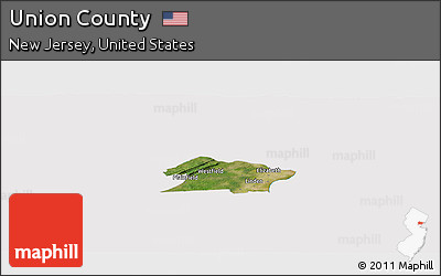 Satellite Panoramic Map of Union County, cropped outside